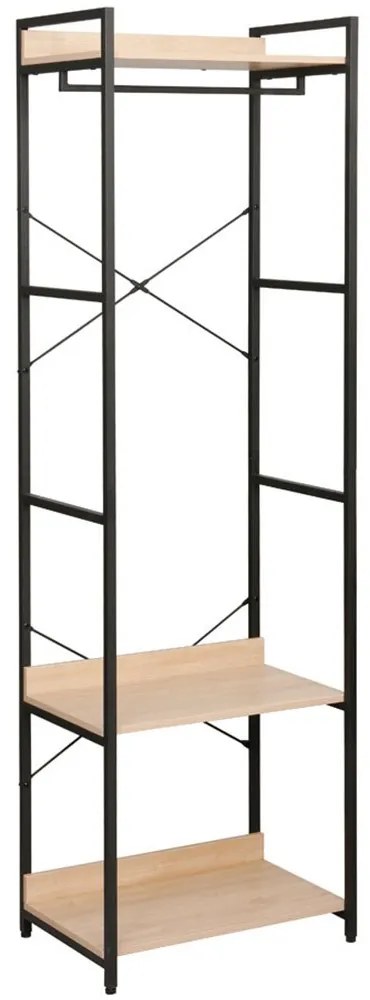 Ντουλάπα Xenia 18-0018 60x40x200cm Natural-Black