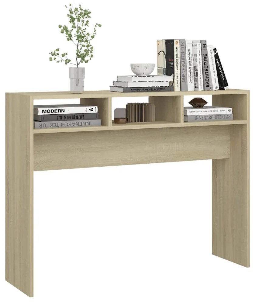 Τραπεζάκι Κονσόλα Sonoma Δρυς 105 x 30 x 80 εκ. από Επεξ. Ξύλο 808308