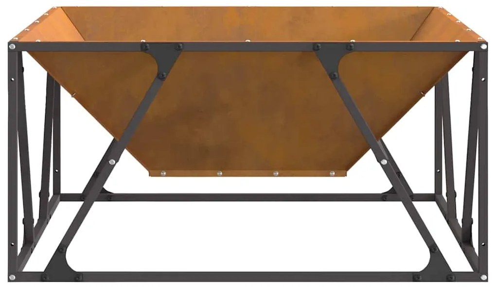 vidaXL Φωτιά Καφέ 80 x 80 x 40 cm Ατσάλι σκληρυθέν στον αέρα