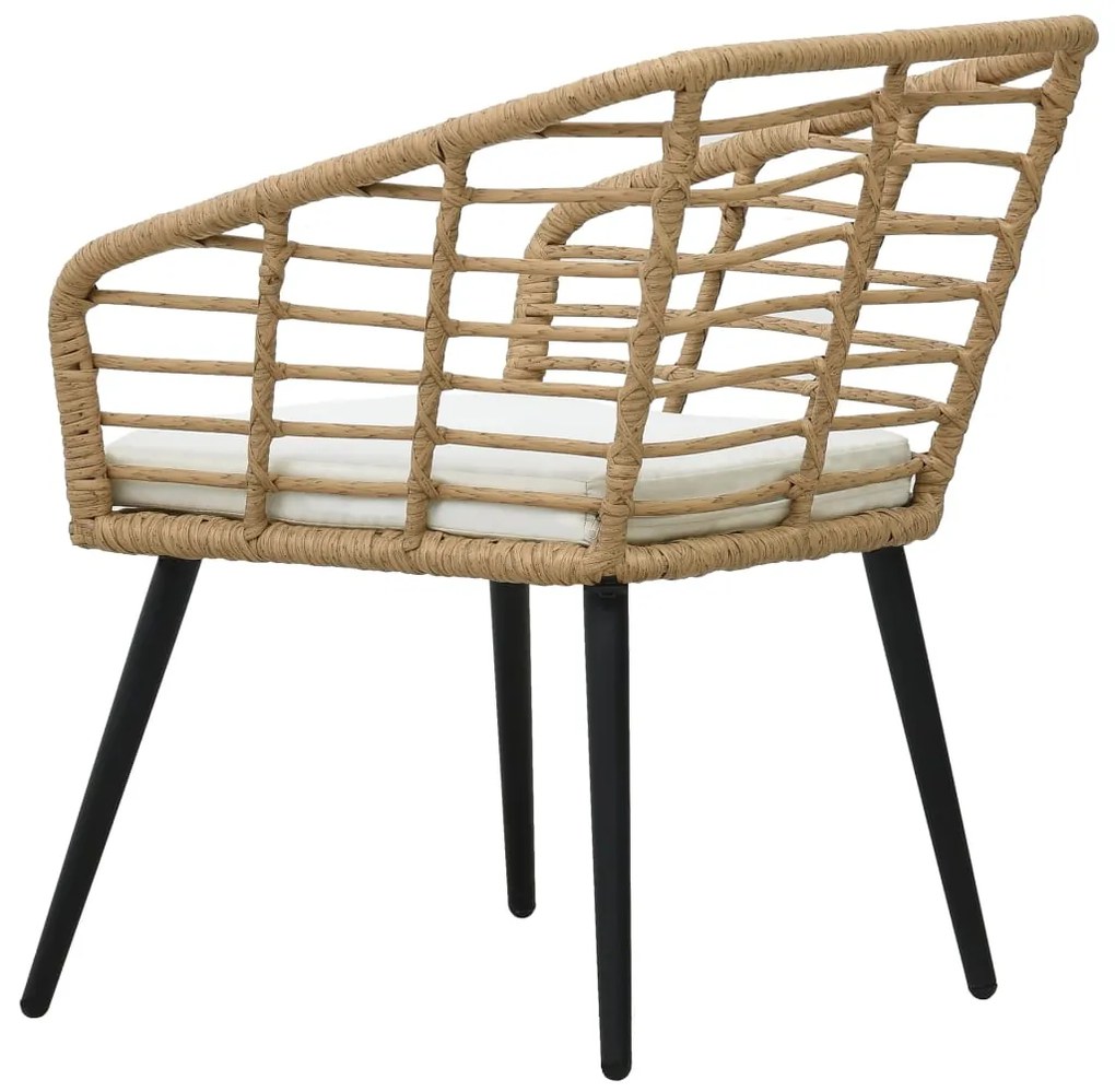 vidaXL Καρέκλες Εξ. Χώρου 2 τεμ. Χρώμα Δρυός Συνθ. Ρατάν με Μαξιλάρια