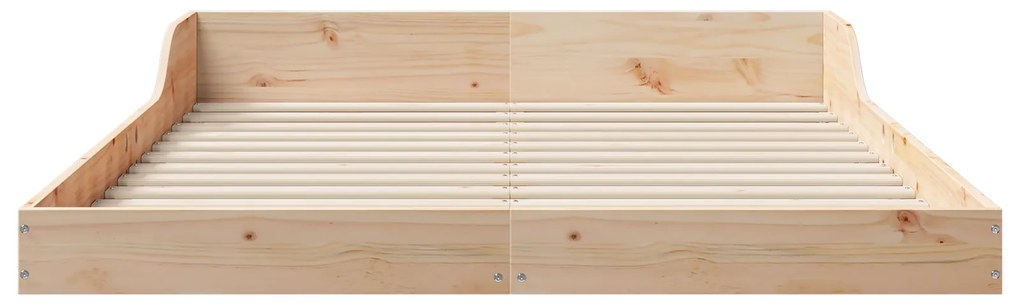 vidaXL Σκελετός Κρεβατιού Καφέ 140 x 190 cm Μασίφ ξύλο πεύκου