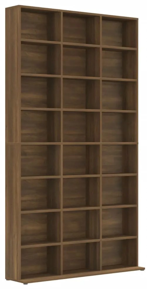 vidaXL Έπιπλο για CD Καφέ Δρυς 102x23x177,5 εκ. Επεξεργασμένο Ξύλο