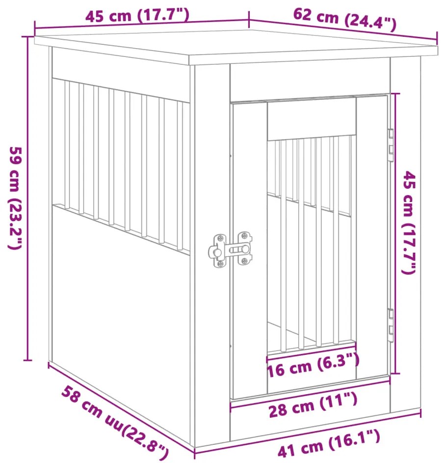 ΚΛΟΥΒΙ ΣΚΥΛΟΥ SONOMA ΔΡΥΣ 45 X 62 X 59 ΕΚ. ΕΠΕΞΕΡΓ. ΞΥΛΟ 847488