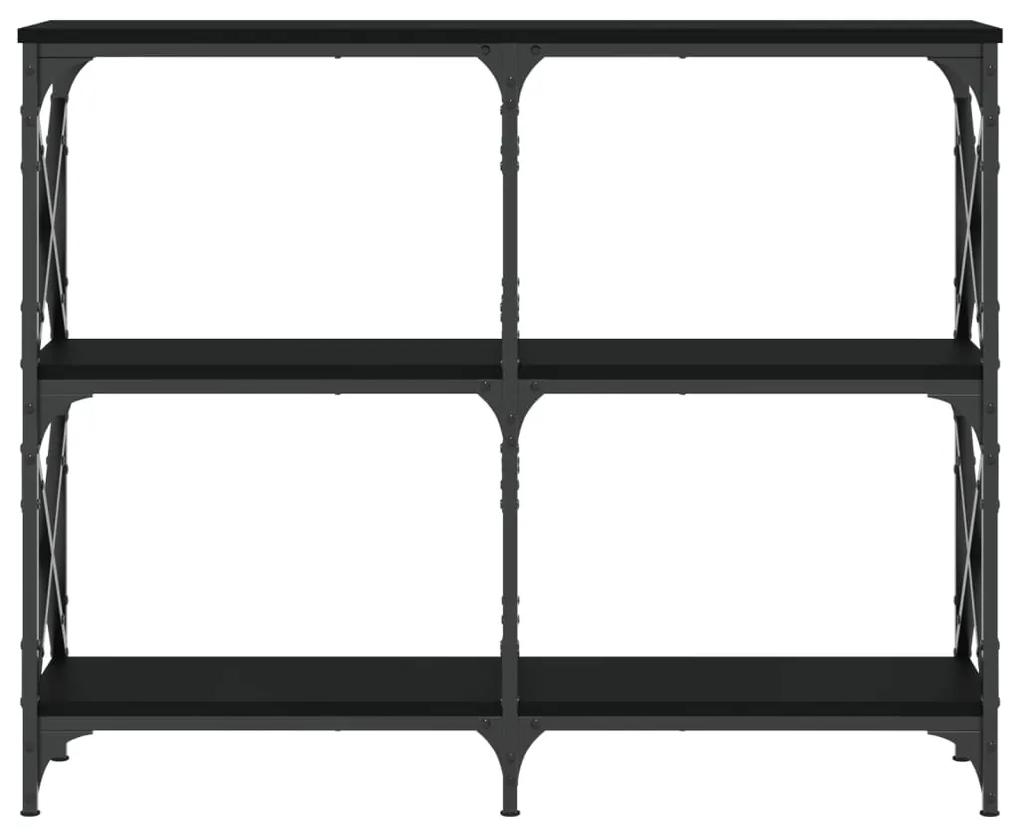 vidaXL Τραπέζι Κονσόλα Μαύρο 100 x 28 x 80,5 εκ. από Επεξεργ. Ξύλο