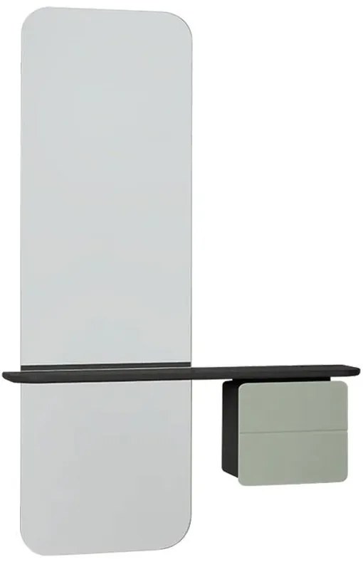 Καθρέπτης Τοίχου One More Look 5108C5620-8 78x15x118cm Black Oak Nuance Olive Umage
