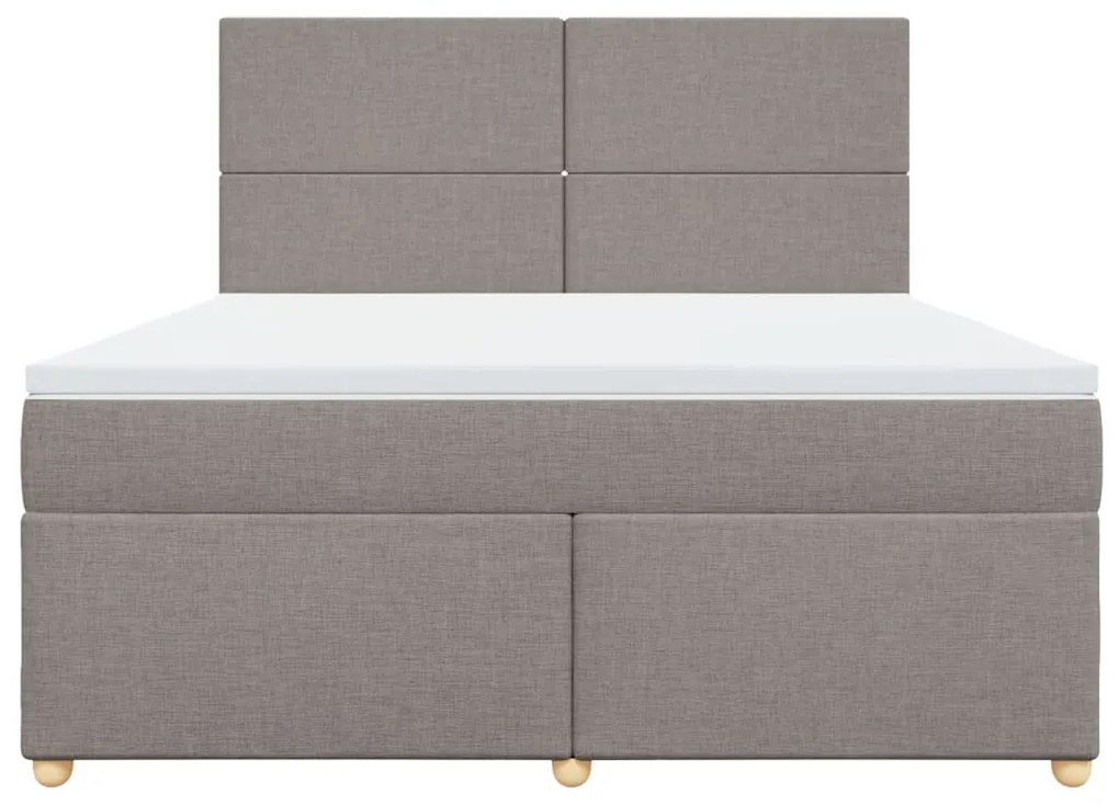 ΚΡΕΒΑΤΙ BOXSPRING ΜΕ ΣΤΡΩΜΑ TAUPE 180X200 ΕΚ. ΥΦΑΣΜΑΤΙΝΟ 3291356