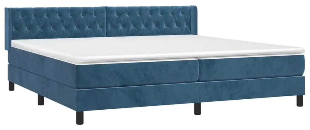 ΚΡΕΒΑΤΙ BOXSPRING ΜΕ ΣΤΡΩΜΑ ΣΚΟΥΡΟ ΜΠΛΕ 200X200 ΕΚ. ΒΕΛΟΥΔΙΝΟ 3131163