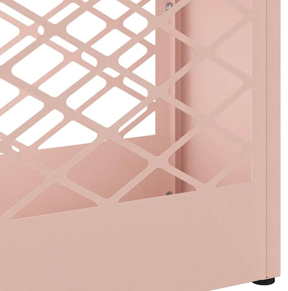 vidaXL Σχέδιο & βάση αποθήκευσης Ροζ 28 x 12 x 41 εκ Ατσάλι