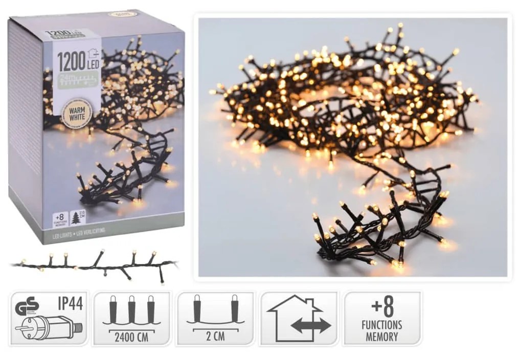 Ambiance Χριστουγεννιάτικο Φωτάκι Γιρλάντα με 1200 LED 24 μ