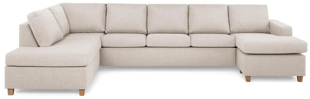 Γωνιακός Καναπές Scandinavian Choice C161, Ανοιχτό καφέ, 344x199x80cm
