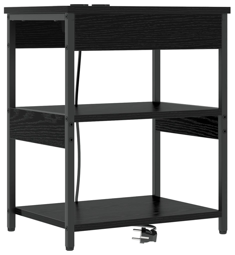 vidaXL Κουτιά Κρεβατοκάμαρας 2 pcs Μαύρη δρυς 41 x 31 x 51 εκ.