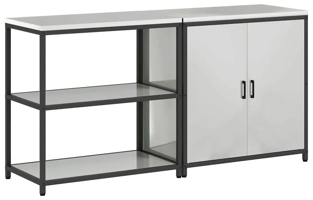 vidaXL Σετ Αποθήκευσης Κουζίνας 2 pcs Ασημί Επικαλυμμένος Χάλυβας