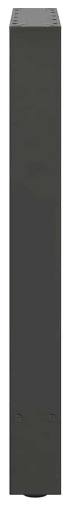 vidaXL Πόδια Τραπεζαρίας Ανθρακί 2 τεμ. 60x(72-73) εκ. Ατσάλι