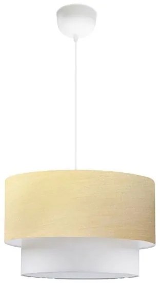 Pakoworld Φωτιστικό Οροφής Μονόφωτο PWL-1087 1xΕ27 Φ30x20cm Μπεζ-Χρυσαφί-Εκρού 202-000057
