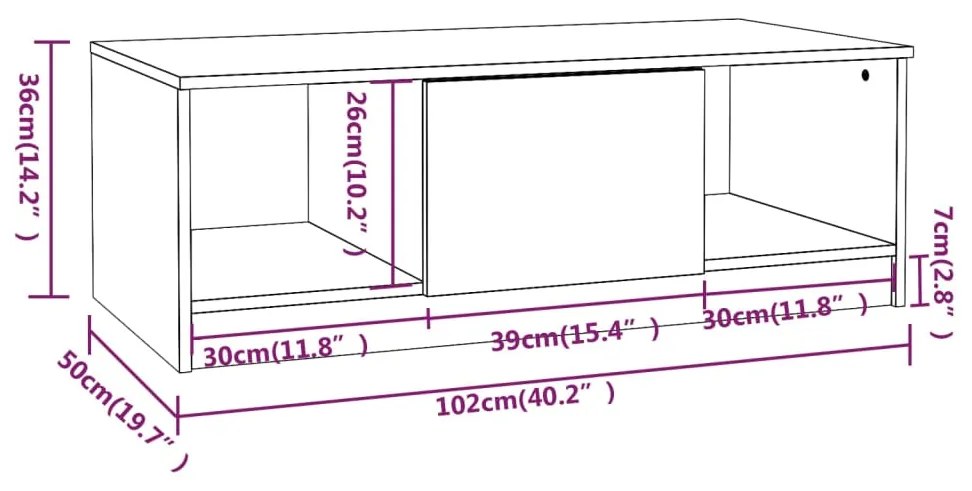 ΤΡΑΠΕΖΑΚΙ ΣΑΛΟΝΙΟΥ ΚΑΠΝΙΣΤΗ ΔΡΥΣ 102X50X36 ΕΚ. ΕΠΕΞΕΡΓΑΣΜ. ΞΥΛΟ 817078