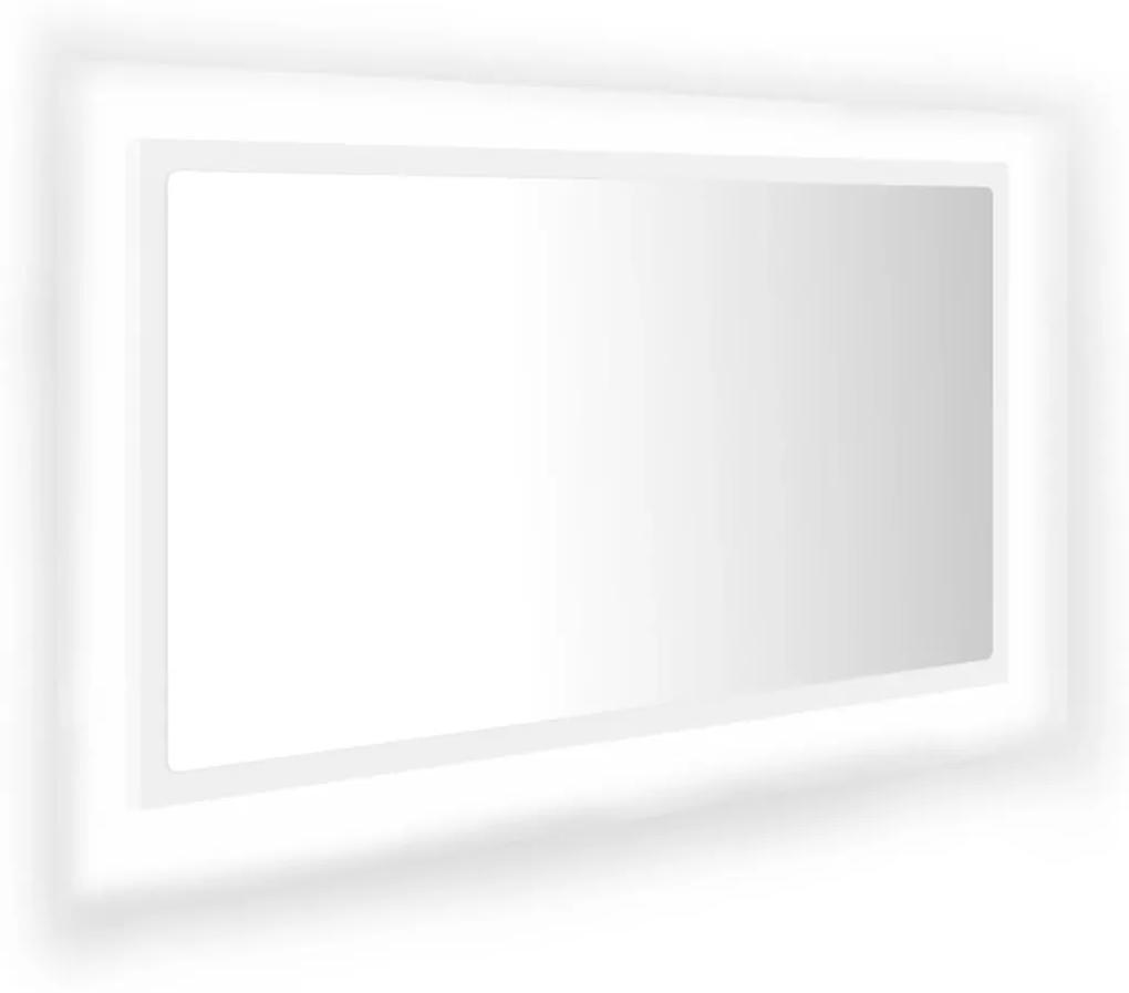 vidaXL Καθρέφτης Μπάνιου με LED Λευκός 80 x 8,5 x 37 εκ. Ακρυλικός