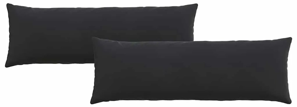 vidaXL Μαξιλάρι Καναπέ 2 pcs Μαύρο 120 x 40 cm Υφασμάτινο Κορντουρά