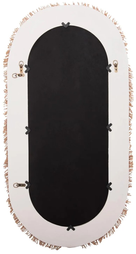 Καθρέπτης Τοίχου SANTORINI Mdf Υπόλευκο - Μπέζ 61x1,8x120Υ εκ. 61x1.8x120 εκ.
