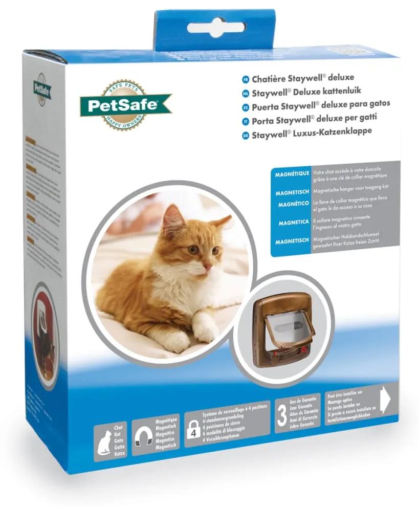 PetSafe Πορτάκι Γάτας Deluxe 420 Μαγνητικό 4 Κατευθύνσεων Καφέ