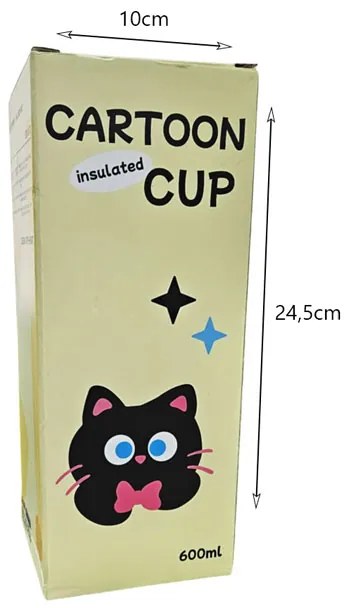 Θερμός Παιδικό 600ml με Σχέδια Καρτούν – Cartoon Cup