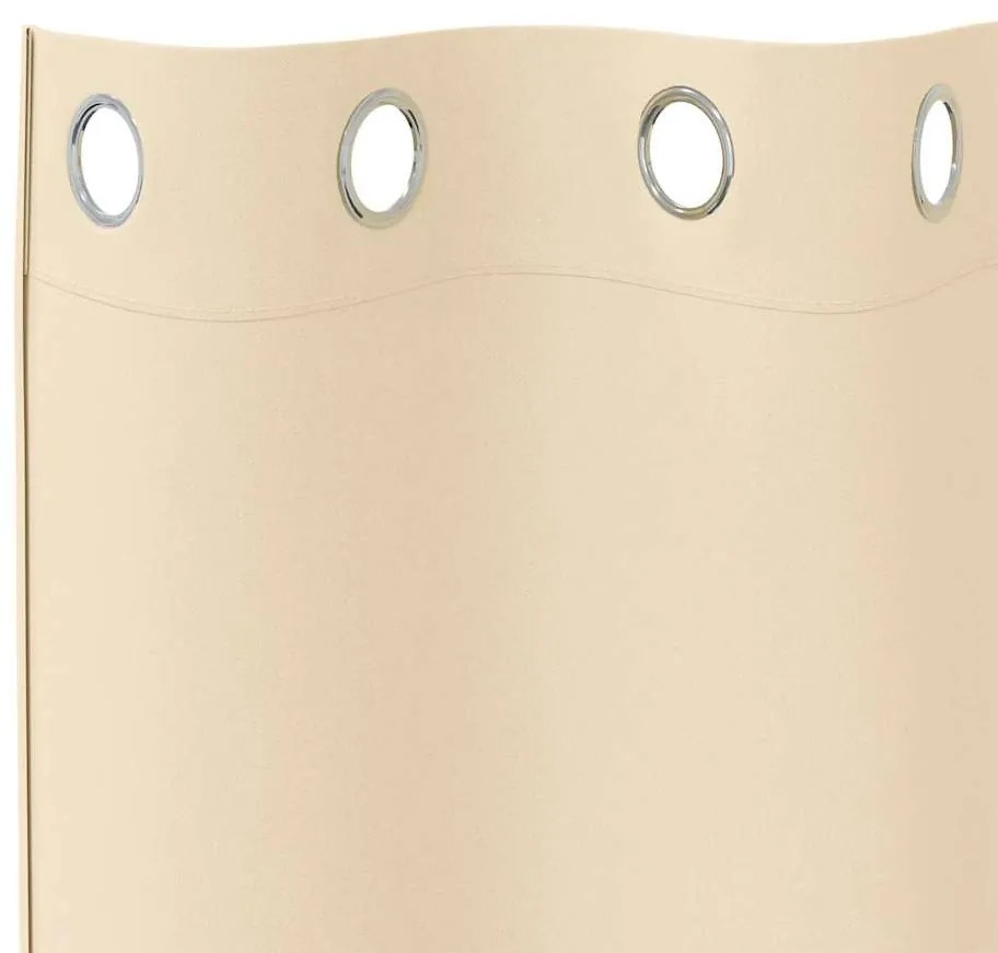 vidaXL Κουρτίνες με κουρτίνες 2 pcs Κρεμ Πολυεστέρας