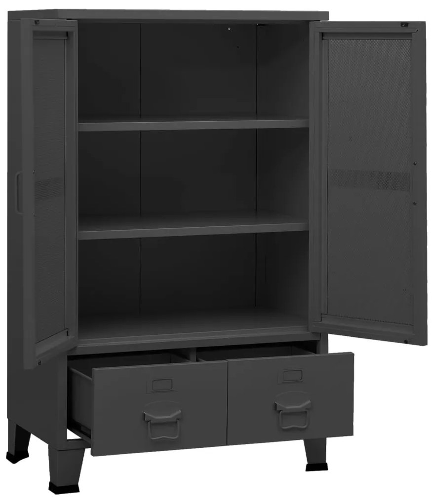 vidaXL Αρχειοθήκη Βιομηχανικού Στιλ Ανθρακί 70 x 40 x 115 εκ. Ατσάλινη