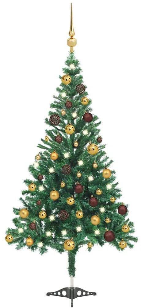vidaXL Χριστουγεν. Δέντρο Τεχνητό με LED & Μπάλες 230 Κλαδιά 120 εκ.