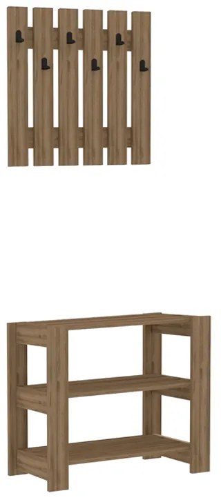 Έπιπλο εισόδου Friends Megapap χρώμα καρυδί 69,8x33,6x60εκ.