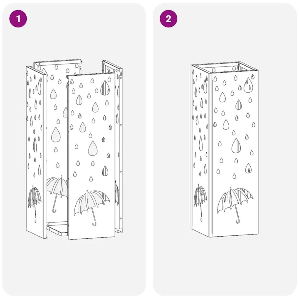 vidaXL Σχέδιο & βάση αποθήκευσης Ροζ 15.5 x 15.5 x 49 εκ Μέταλλο