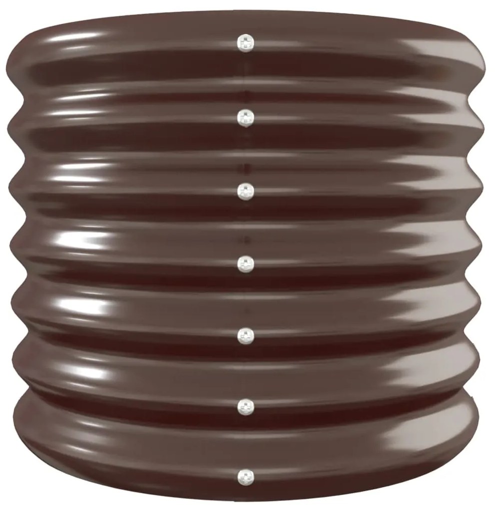 vidaXL Ζαρντινιέρα Καφέ 332x40x36 εκ. Γαλβανισμένος χάλυβας