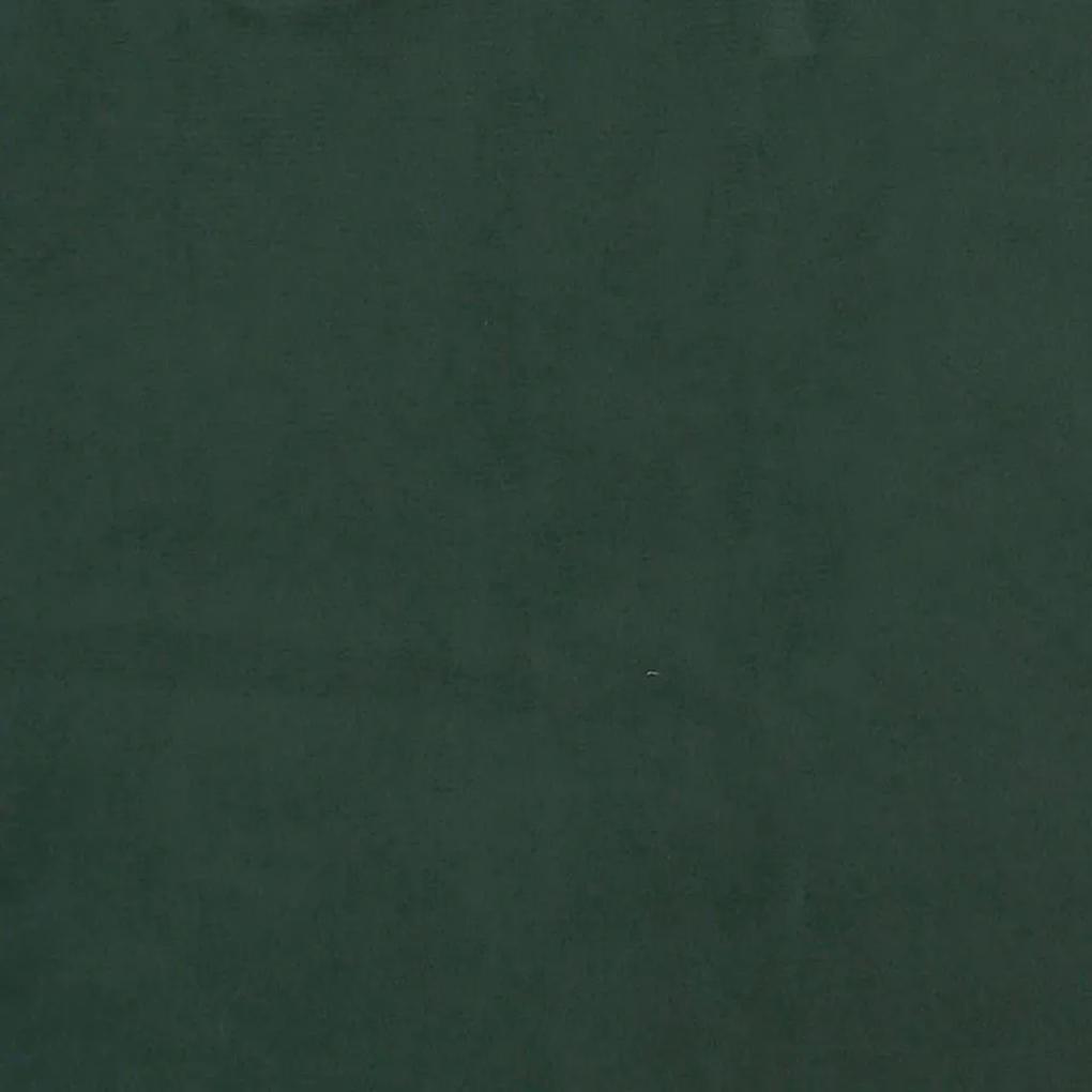 Πλαίσιο Κρεβατιού Boxspring Σκούρο Πράσινο 140x190 εκ Βελούδινο - Πράσινο