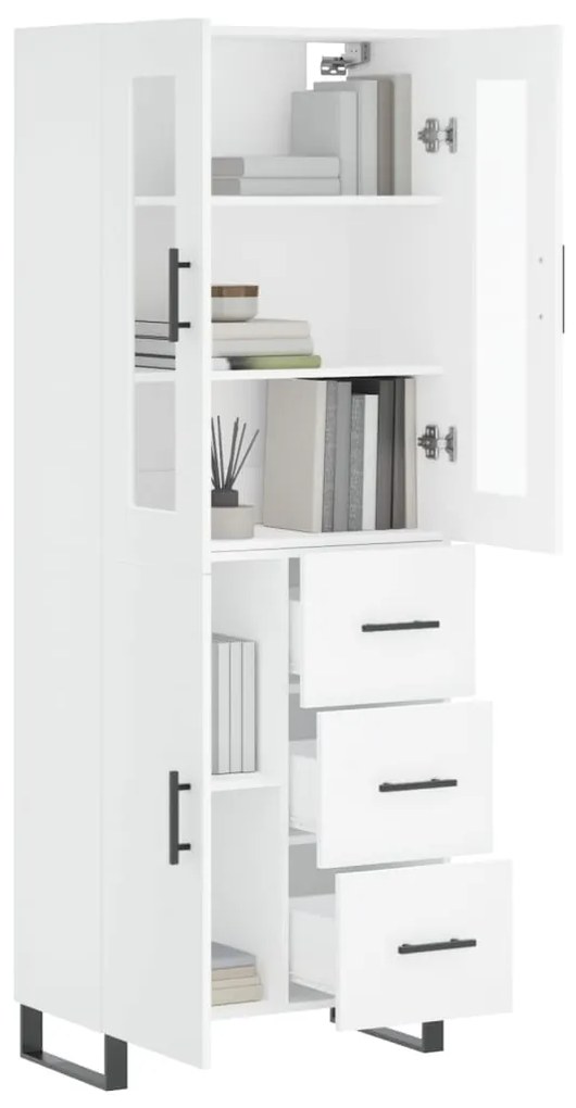 vidaXL Ντουλάπι Λευκό 69,5x34x180 εκ. από Επεξεργασμένο Ξύλο