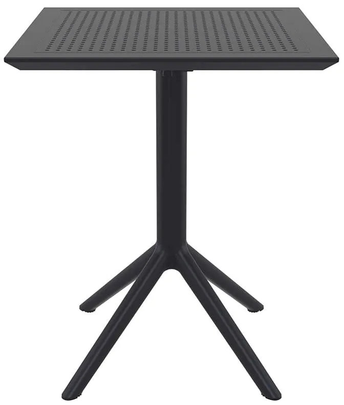 Τραπέζι Πτυσσόμενο Sky 60Χ60X74Εκ. Black Πολυπροπυλενίου