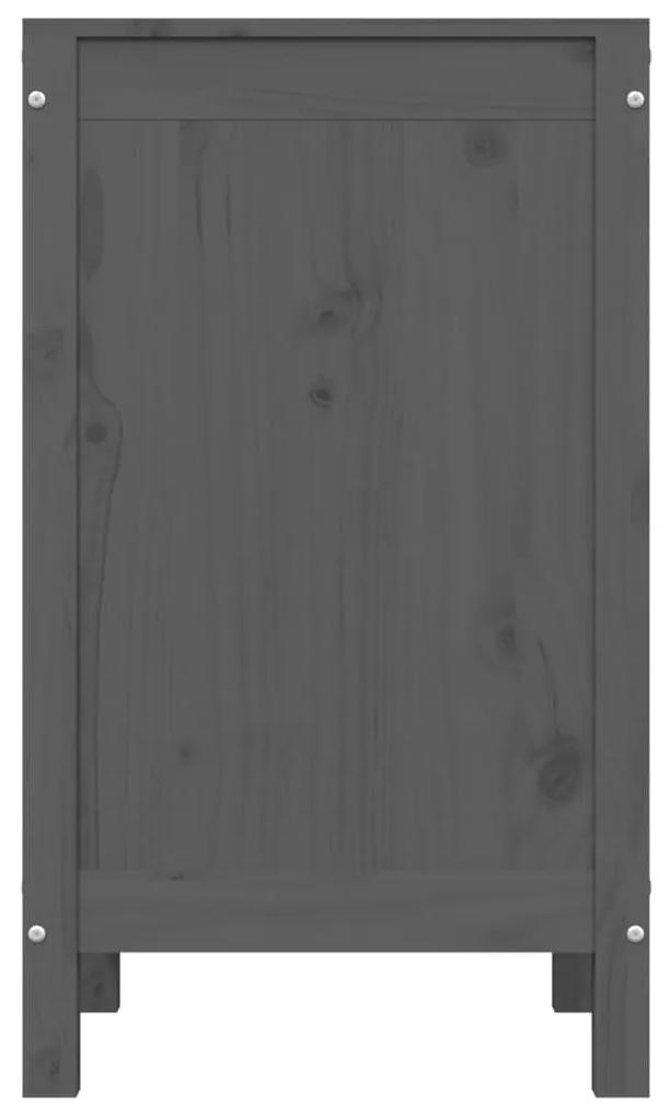 vidaXL Καλάθι Απλύτων Γκρι 44 x 44 x 76 εκ. από Μασίφ Ξύλο Πεύκου