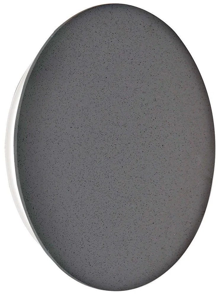 Φωτιστικό Τοίχου - Απλίκα Concrete 4193802 Φ300 Kyklos Led Anthracite Viokef Metal