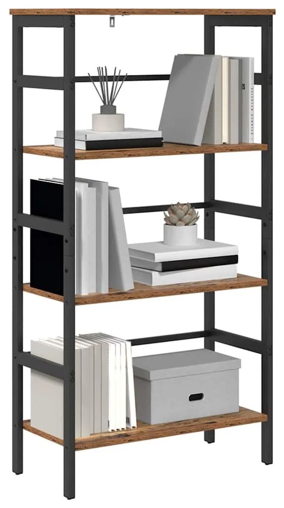 vidaXL Ράφι Βιβλίων Παλιό Ξύλο 60 x 29,5 x 115 εκ Επεξεργασμένο ξύλο