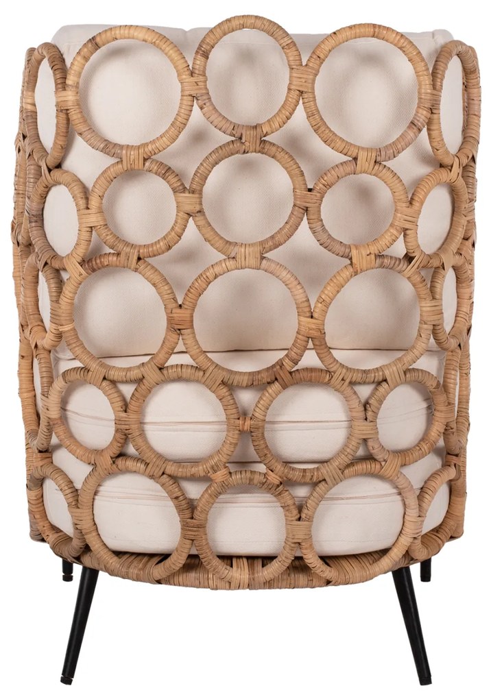 ΠΟΛΥΘΡΟΝΑ HM9341 ΑΠΟ RATTAN-ΜΕΤΑΛΛΟ ΦΥΣΙΚΟ ΧΡΩΜΑ 65x69x86 εκ. (1 Τεμμάχια)