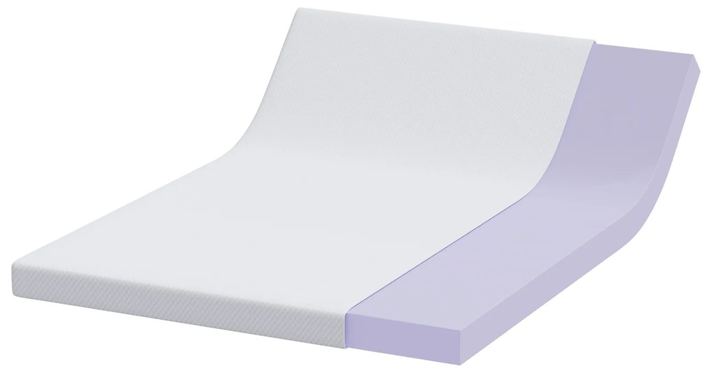 vidaXL Στρώματα Λευκό 160 x 200 cm 100% ύφασμα πολυεστέρα με τζακάρ