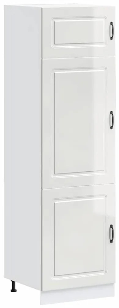 vidaXL Ντουλάπι κουζίνας "Kalmar" High Gloss White Engineered Wood