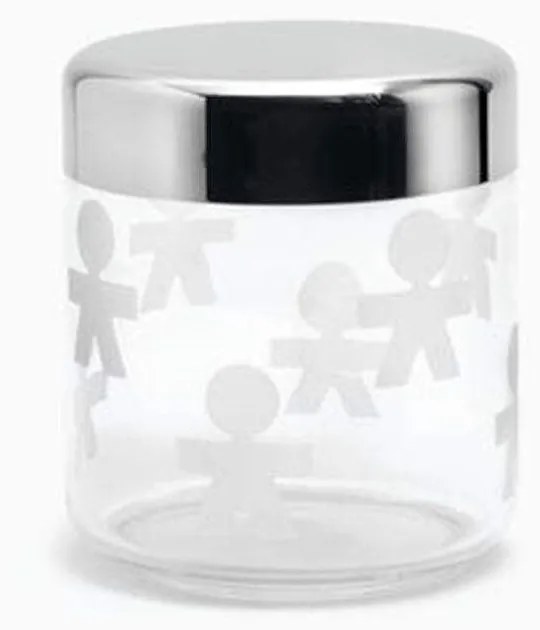 Βάζο Αποθήκευσης Girotondo AKK36 750ml Silver-Clear Alessi Steel,Glass