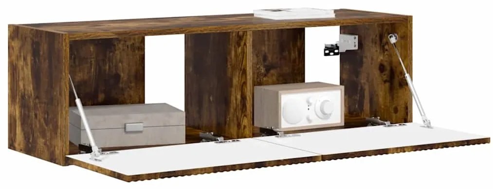 vidaXL Ντουλάπι Τηλεόρασης Τοίχου Καπνιστό Δρύς 60 x 31 x 29.5 εκ