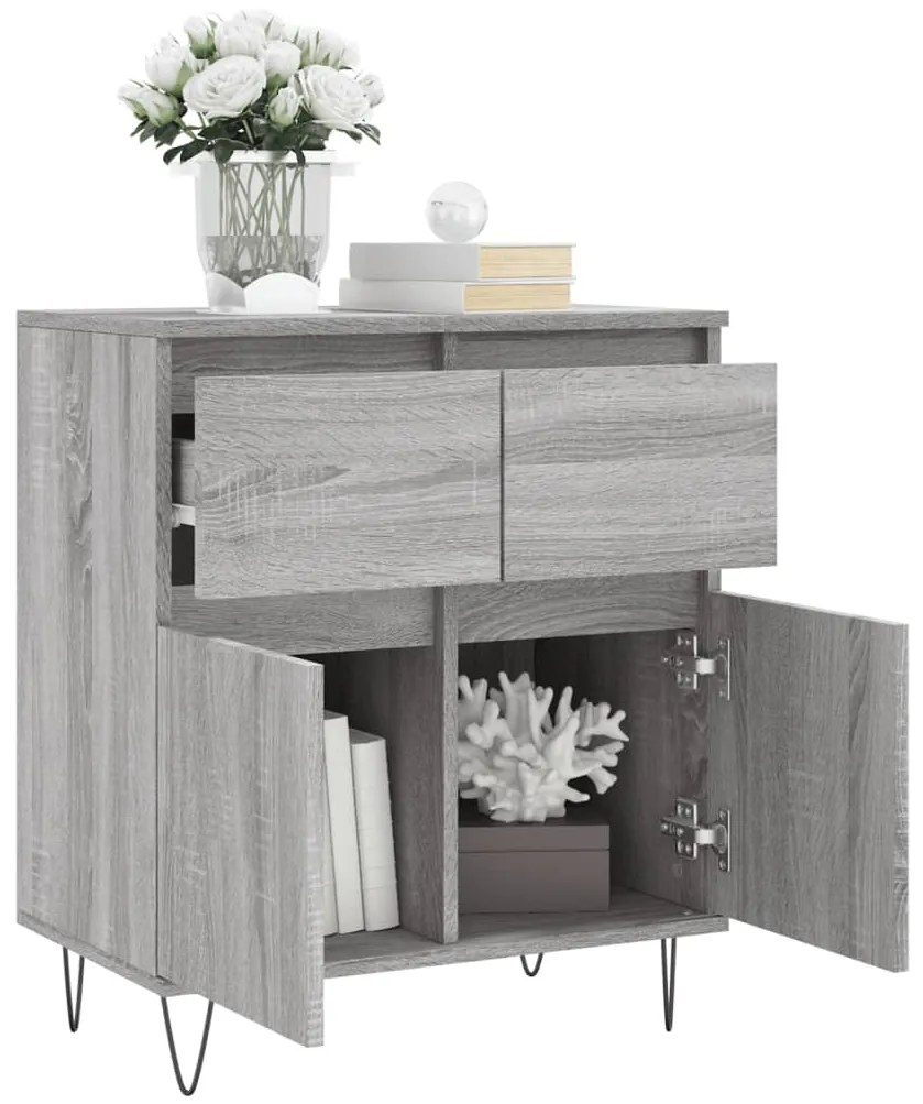 vidaXL Ντουλάπι Γκρι Sonoma 60x35x70 εκ. από Επεξεργασμένο Ξύλο