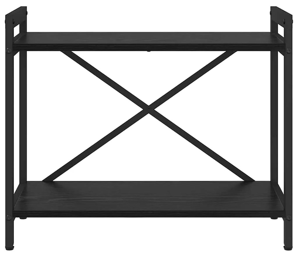 vidaXL Ράφι Βιβλίων Μαύρη Οξυά 60 x 30 x 50 εκ. Επεξεργασμένο ξύλο