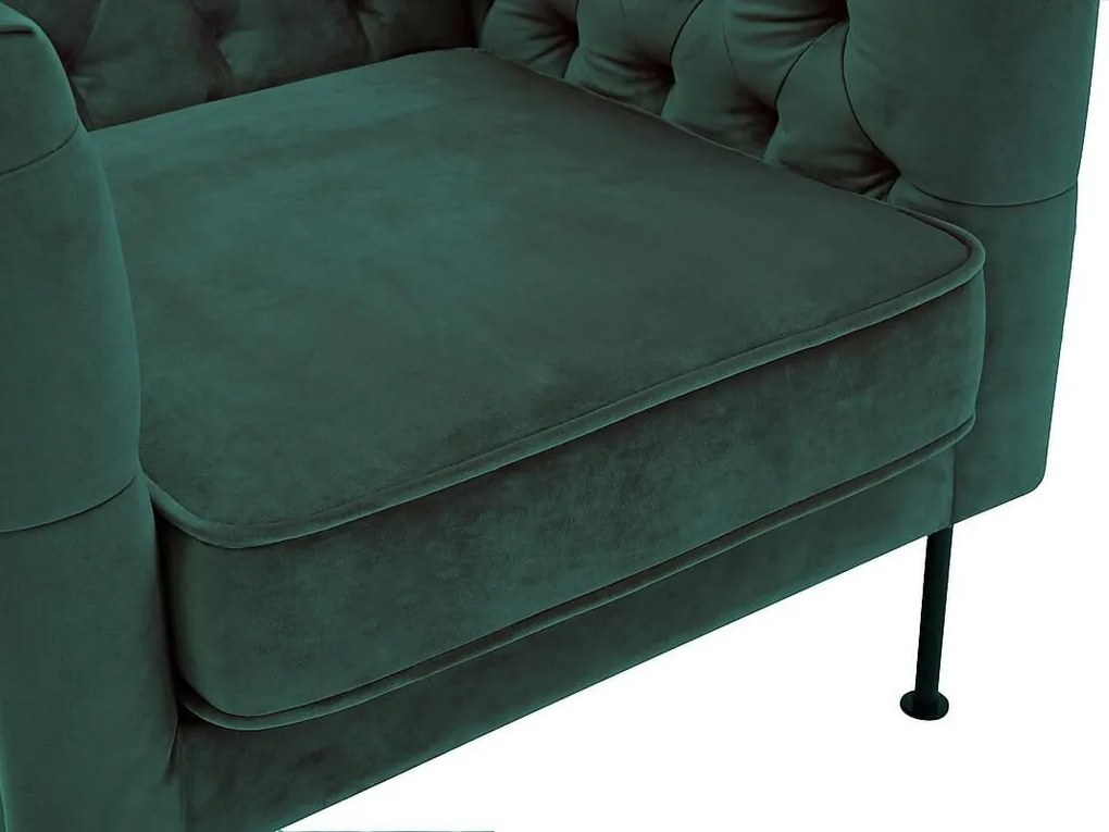 Πολυθρόνα Concept 55 185, Πράσινο, 75x85x85cm, Ταπισερί, Πόδια: Μεταλλικά
