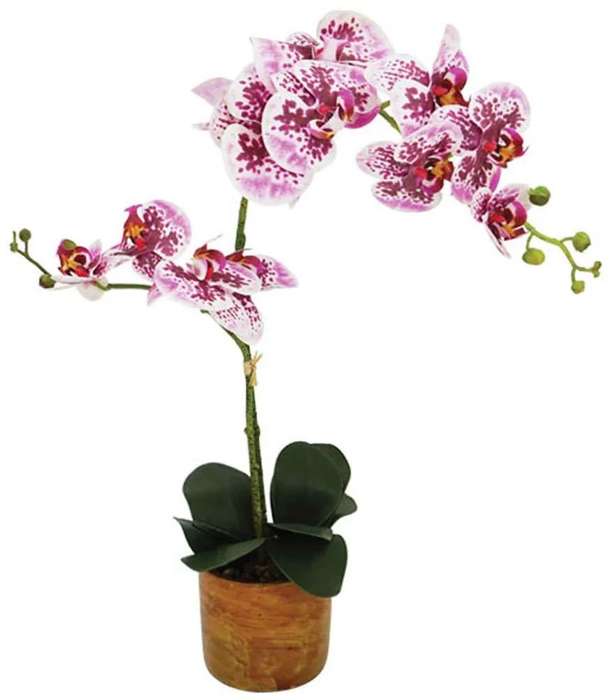 Τεχνητό Φυτό Σε Κασπώ Ορχιδέα 04-00-21028-2 63cm White-Pink Marhome Ceramic