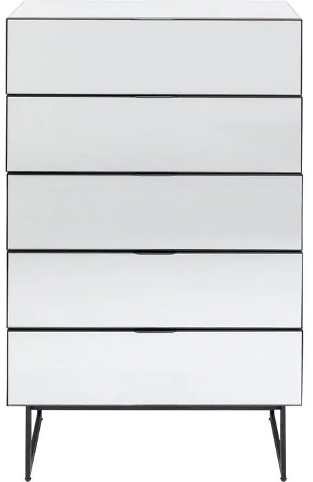 Συρταριέρα Soran Καθρέφτης Ασημί 65x40x113,5 εκ. - Καθρέφτης