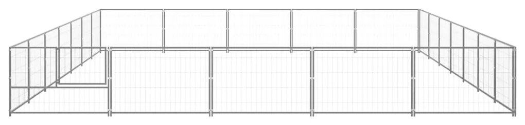 vidaXL Σπιτάκι Σκύλου Ασημί 35 μ² Ατσάλινο