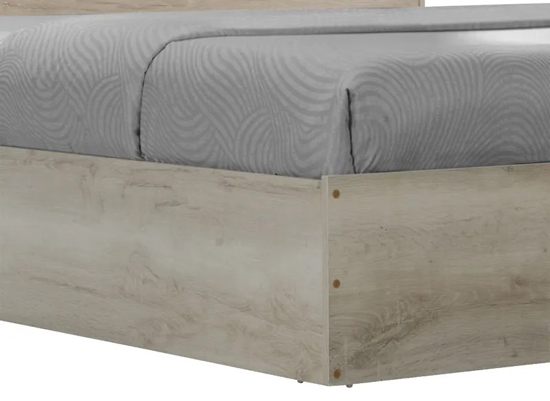 Κρεβάτι OLYMPUS pakoworld σε χρώμα castilo oak 140x200εκ