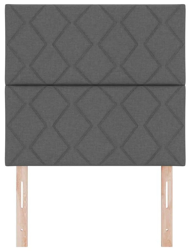 vidaXL Υφασμάτινο Κεφαλάρι Geometric Σκούρο γκρι 90 cm ύφασμα
