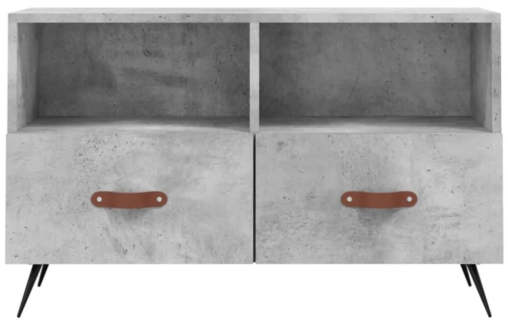 vidaXL Έπιπλο Τηλεόρασης Γκρι Σκυροδέματος 80x36x50 εκ. Επεξεργ. Ξύλο